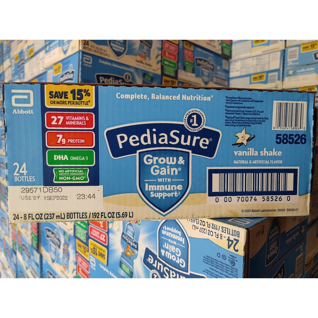 THÙNG 24 LON SỮA SỮA HƯƠNG VANI PEDIASURE GROW AND GAIN VANILLA DÀNH CHO BÉ TỪ 1-10 TUỔI