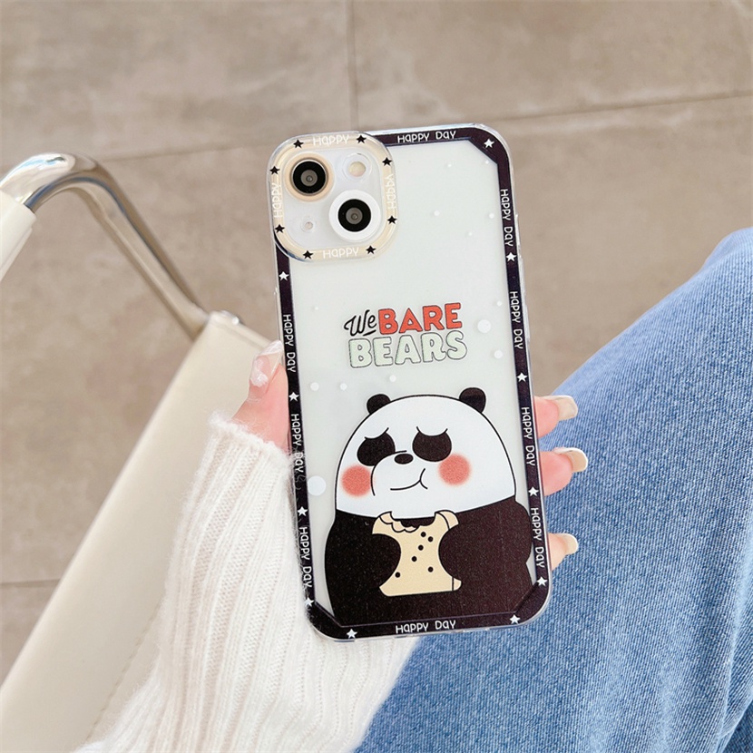 Ốp Điện Thoại Silicon Trong Suốt Hình Gấu Dễ Thương Cho OPPO Reno 7 6 5 Pro 7Z 6Z 5Z 5F 4F 2F 2Z 7 6 5 4 Lite F17 F11 F9 Pro