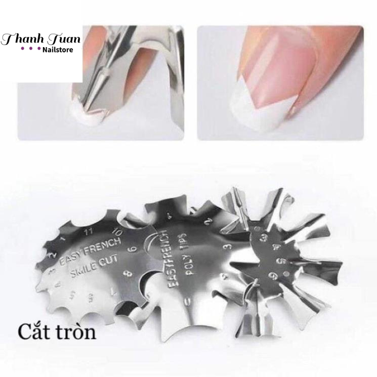 Khuôn cắt bột nail - Khuôn Inox cắt bột hình Oval, Tròn, Nhọn - Fren cắt bột  - Phụ kiện đồ nail Thanh Tuấn