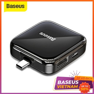 Bộ Hub chia cổng USB tốc độ cao Baseus Fully Folded Portable 4-in-1 (USB A to USB2.0*4 Ports with power supply)