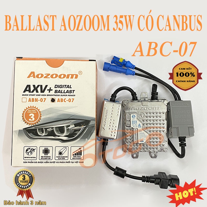 Ballast Aozoom ABC-07 35w Kích Sáng Nhanh, Có CanBus Chính Hãng Bảo Hành 3 Năm