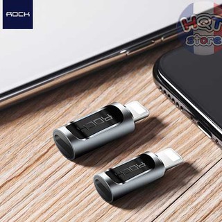 Đầu chuyển đổi Type C sang Light.(ning) Adapter Rock RCB0605 (hỗ trợ sạc với cáp USB-A to Type C)
