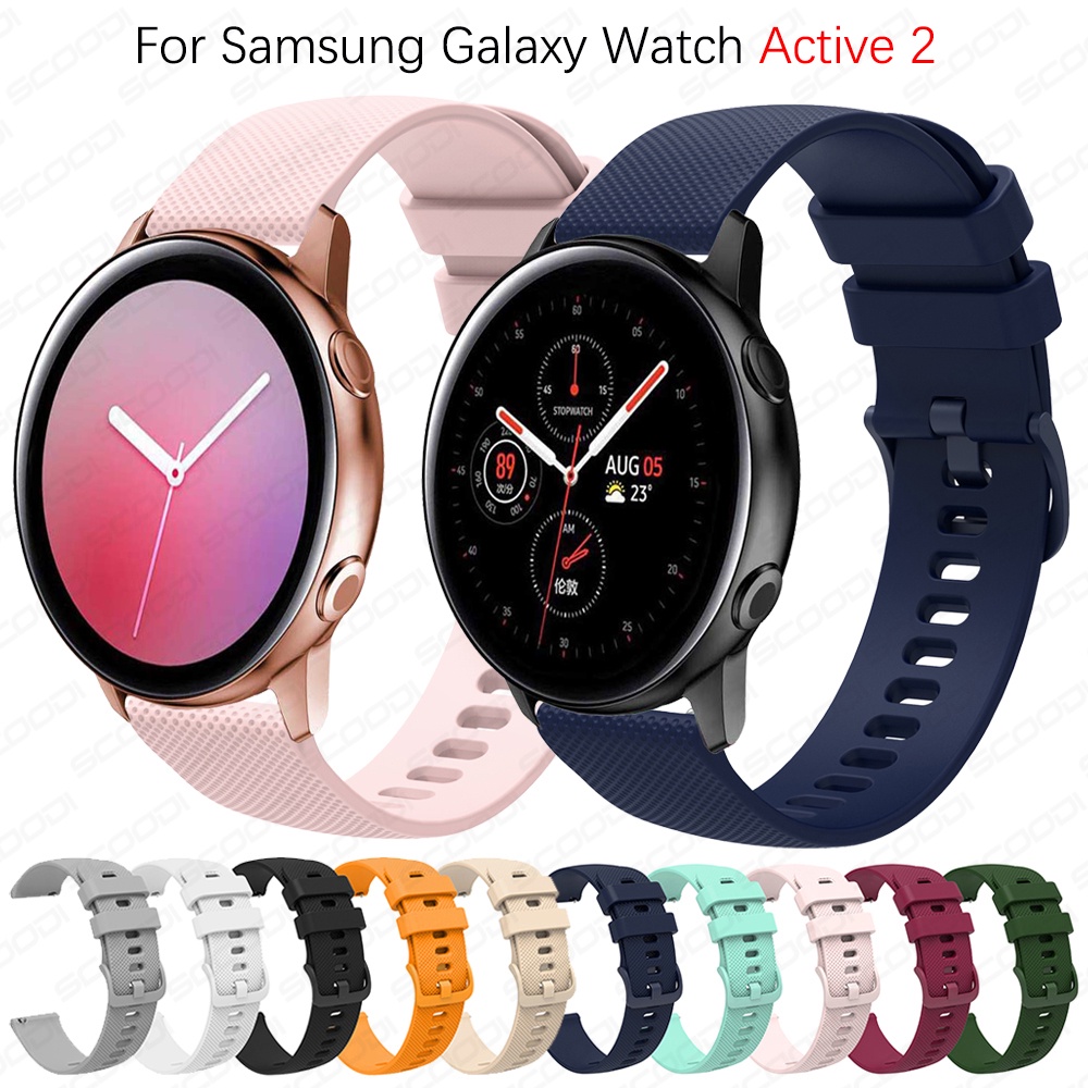 Dây Đeo Silicone Mềm Cho Đồng Hồ Thông Minh Samsung Galaxy Watch Active 2 1 40mm 44mm