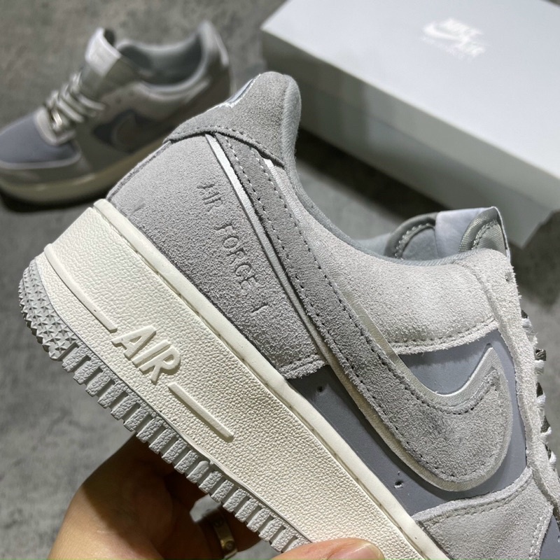 GIÀY AF XÁM GREY PHẢN QUANG SC DA THẬT