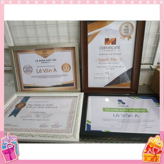 Khung ảnh treo tường A4 - Khung hình mặt kính 21x30cm - bao gồm khung, khoen, tặng quà