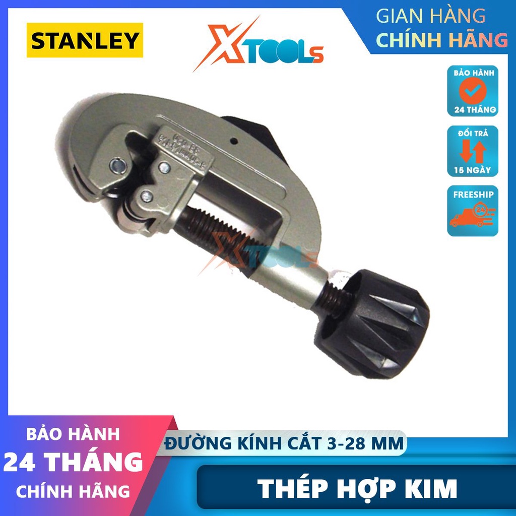 Dao cắt ống đồng 3-28mm Stanley 93-020-22, chức năng núm xoay điều khiển lưỡi cắt, đầu kẹp linh hoạt -CHÍNH HÃNG-XTOOLS
