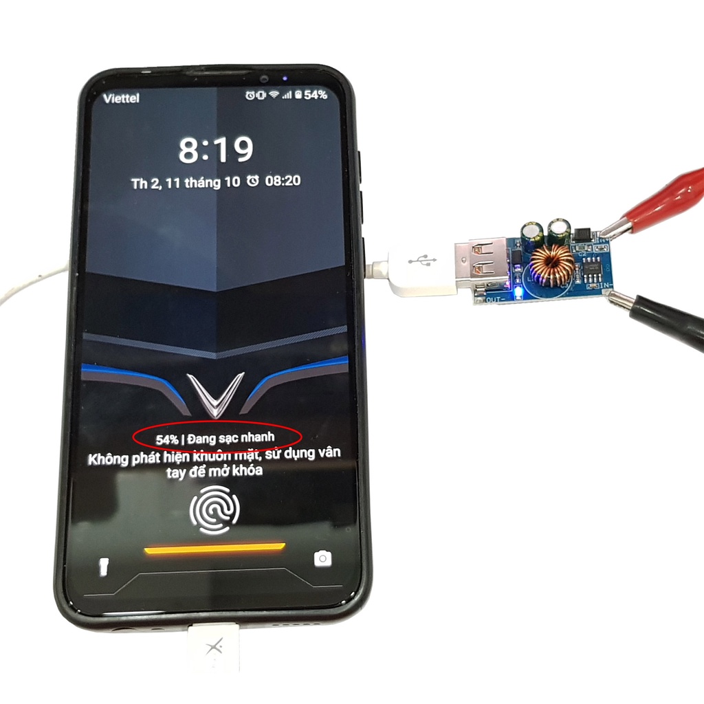 Mạch Sạc Nhanh USB QC3.0, Sạc điện thoại tự động điều chỉnh điện áp