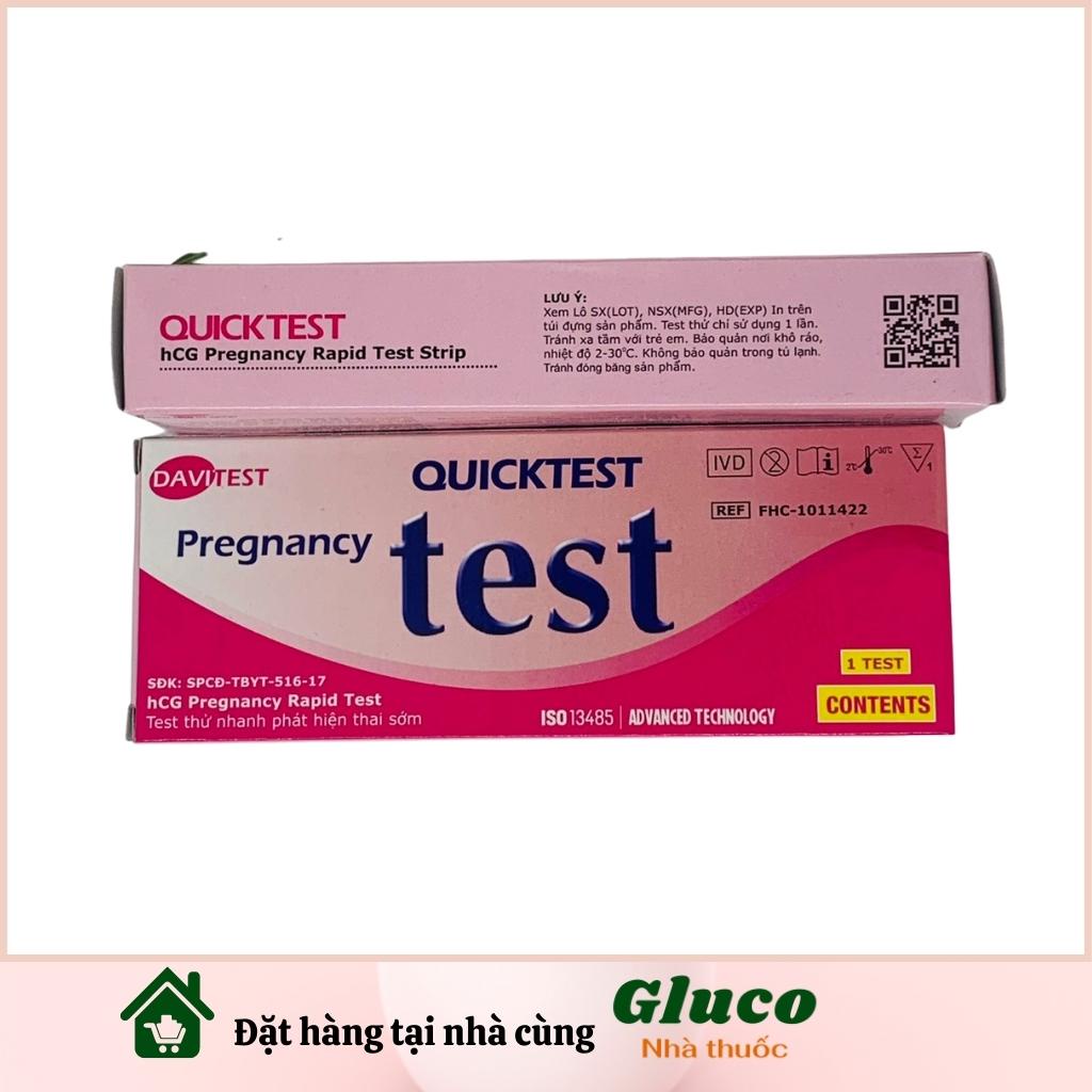 Que thử thai 2 vạch sớm độ chính xác cao QUICKTEST GLU3403