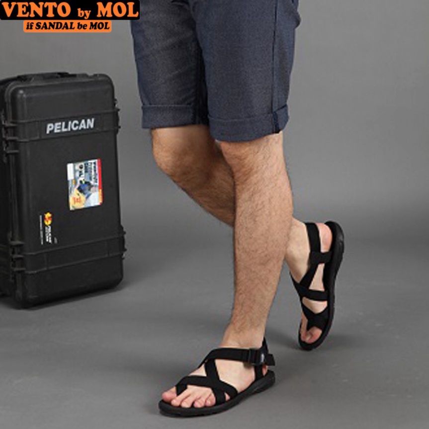 Giày sandal Vento nam xỏ ngón quai chéo vải dù có quai hậu cố định mang đi học đi biển du lịch NV65B