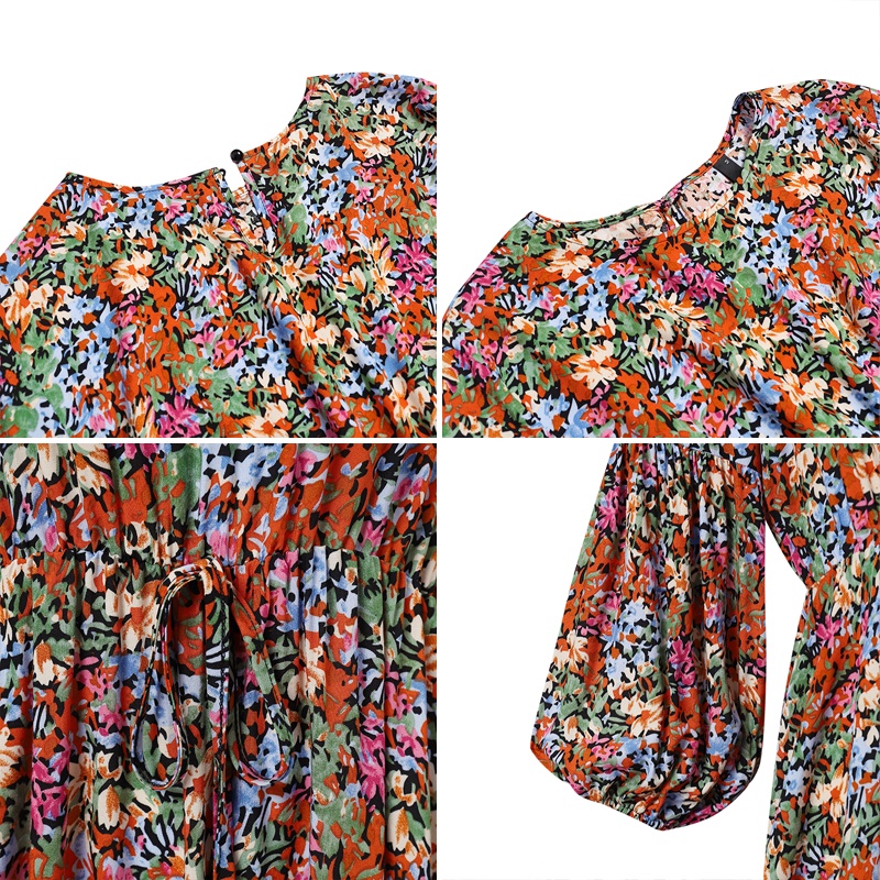 Zanzea Áo Tay Dài Cổ Tròn In Họa Tiết Hoa Dành Cho Phụ Nữ Hồi Giáo