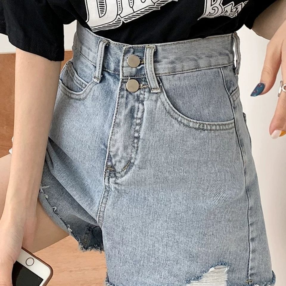 YIDANL Quần Short Denim Thời Trang Hàn Phong Cách Năng Động Cho Nữ 2021