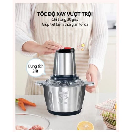 [Mã ELHADEV giảm 4% đơn 300K] Máy xay thịt đa năng DELIYA công suất 250W, cối inox304, 4 lưỡi dao sắc bén