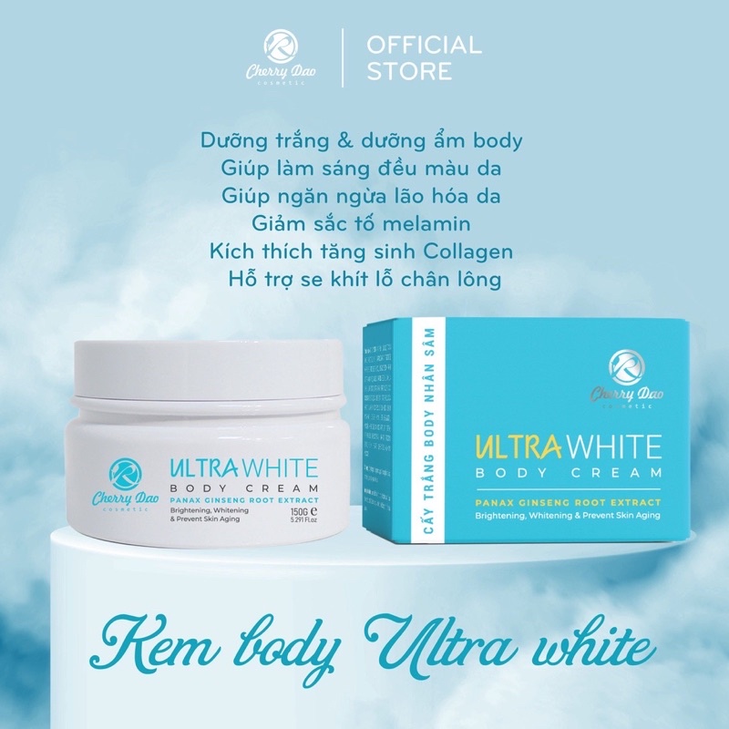 Kem body trắng da sau 7 ngày sử dụng kem dưỡng trắng body kem body hàn quốc ultra white