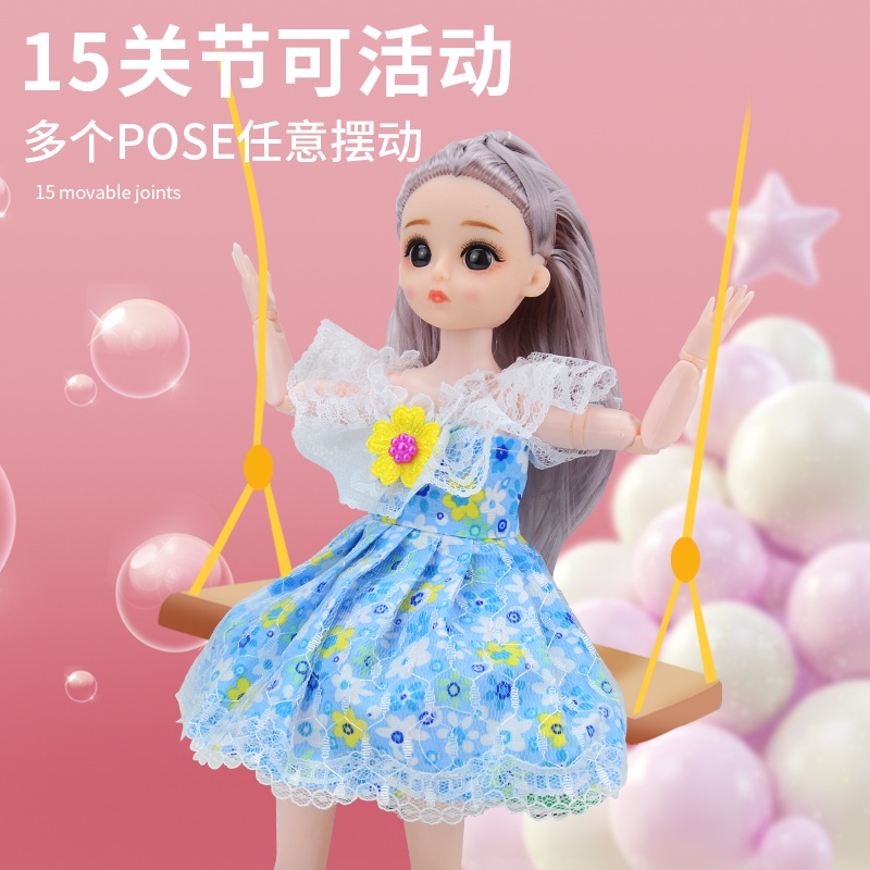 Set đồ chơi búp bê barbie SEA SUN TOYS khớp chuyển động có xe đẩy vui nhộn độc đáo làm quà tặng