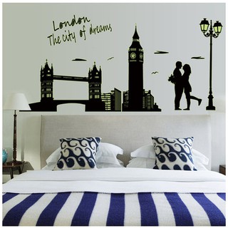 Decal dán tường Thành phố London( có phản quang)
