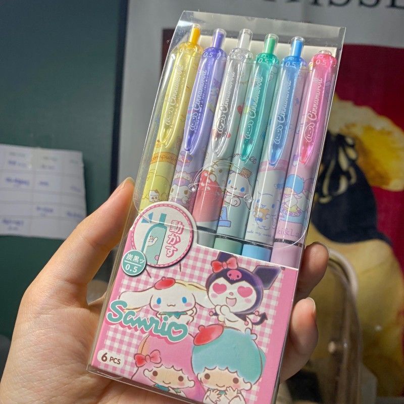 Bút Gel Dạng Nhấn Họa Tiết Hoạt Hình Sanrio Kuromi Xinh Xắn Dành Cho Học Sinh