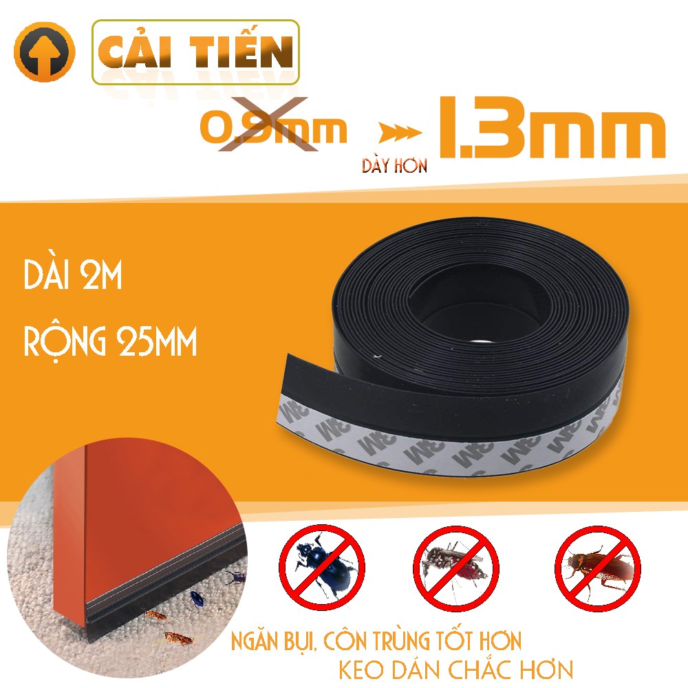 Ron Chân Cửa Dài 2m x Rộng 25mm Ngăn Bụi, Nước, Côn Trùng Vào Phòng Legaxi