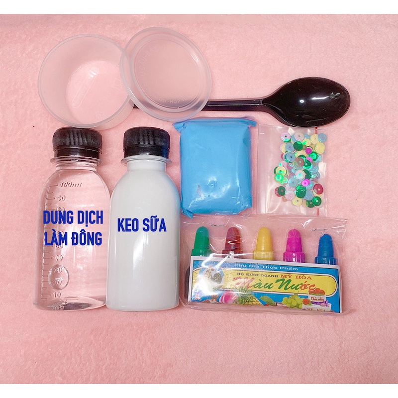 Bộ Kit Làm Slime Cơ Bản 7 Món Cơ Bản