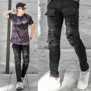 Jean wash biker Lexuza 0119