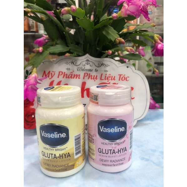 Kích Trắng Vaseline Healthy Bright Gluta HYA Serum Burst Lotion 10X Thái Lan