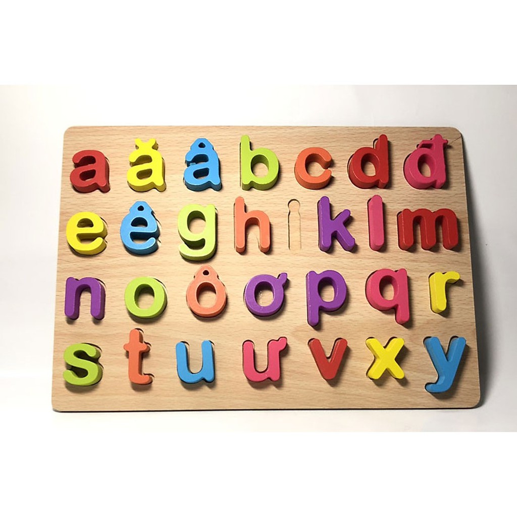 Đồ Chơi Bảng Chữ Cái Tiếng Việt Đồ Chơi Bằng Gỗ Trí Tuệ Dành Cho Bé Yêu