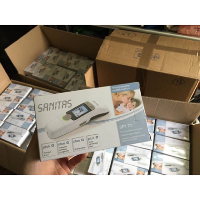 Nhiệt kế điện tử Sanitas 77, đo nhanh 1s, không tiếp xúc
