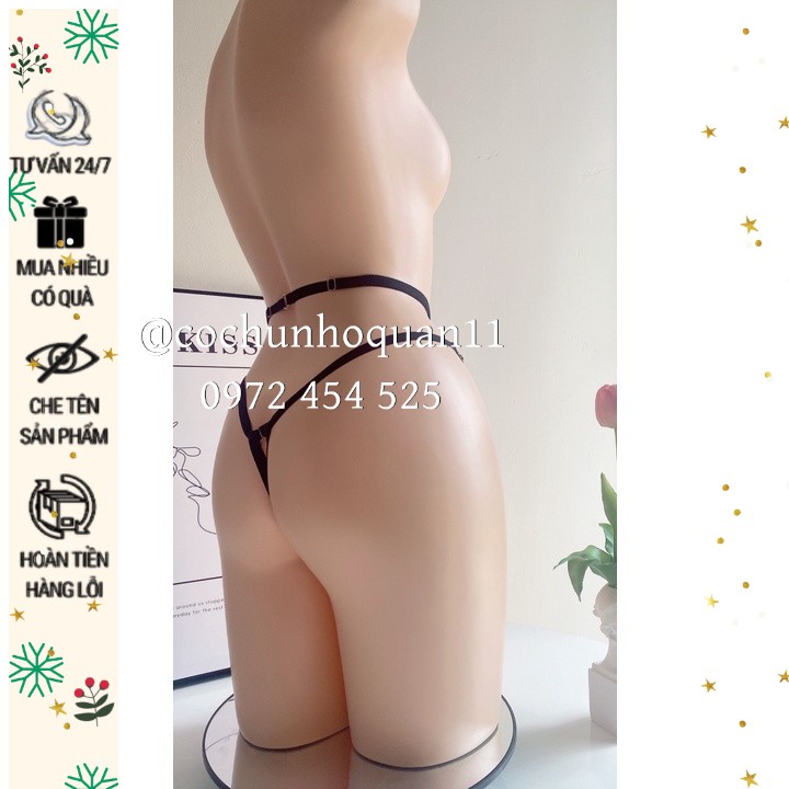 [từ 35-100kg] ĐL068 Bộ đồ lót lọt khe dây quyến rũ cho nữ - cochunhoquan11