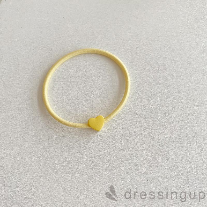 DRESSINGUP-Dây Cột Tóc Co Giãn Họa Tiết Trái Tim Dễ Thương Dành Cho Nữ