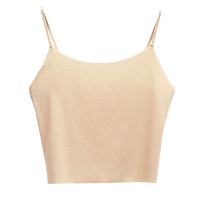 Brroa Áo Croptop Hai Dây Co Giãn Ôm Dáng Phong Cách Thể Thao Thời Trang Cho Nữ