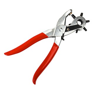 KỀM BẤM LỖ DÂY NỊT, ĐỒNG HỒ, ĐỒ DA CÁC LOẠI 6 ĐẦU CÁN BỌC NHỰA, KÌM ĐỤC LỖ THẮT LƯNG, DỤNG CỤ BẤM LỖ DÂY DA TRÒN