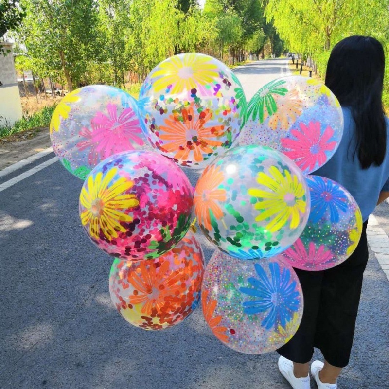 Bong Bóng Cao Su Có Kim Tuyến Lấp Lánh 12 Inch Trang Trí Tiệc