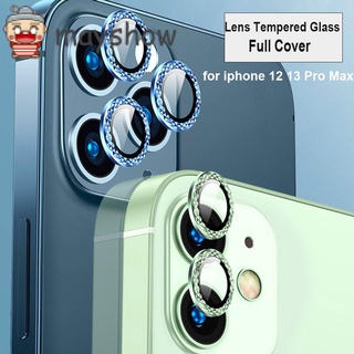 MAYSHOW Anti Fragment Camera Lens Protection Premium Lens Protector Cover Lens Tempered Glass Metal Ring Anti-Scratch Protector Film Full Cover Ultra Thin Plating Aluminum Camera Metal Case/Multicolor