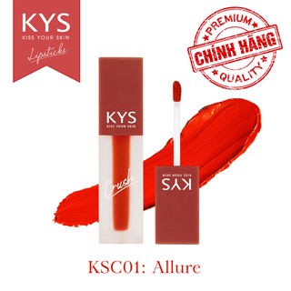 [KYS] Son kem lỳ, dưỡng chocolate k01 ĐỎ CAM