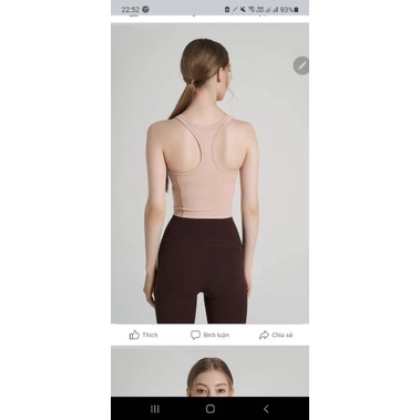 Áo Tập Croptop Kèm Bra Xuất Hàn Xịn