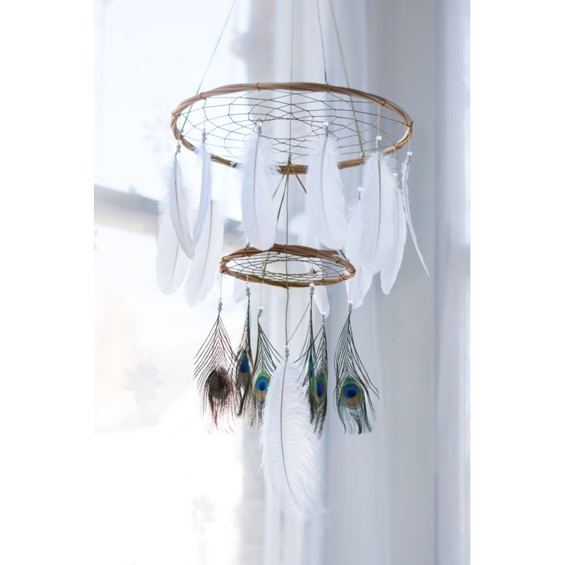 dreamcatcher mới lạ( tặng dây đèn chóp)