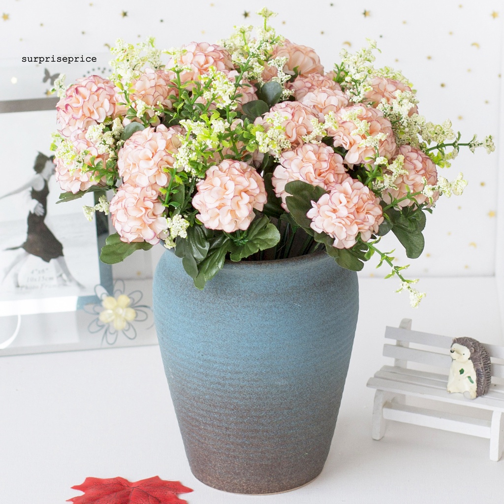 Bó hoa cẩm tú cầu giả 5 bông sống động như thật trang trí sân vườn