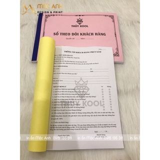Sổ theo dõi khách hàng - Sổ tư vấn phun xăm