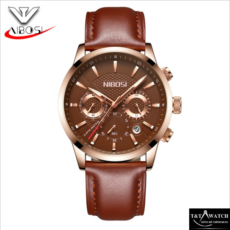 (GIÁ HỦY DIỆT) ĐỒNG HỒ NAM NIBOSI 2313 (1985) CHÍNH HIỆU, DÂY DA TRƠN CHẠY FULL 6 KIM, CHỐNG NƯỚC VÀ CHỐNG XƯỚC | BigBuy360 - bigbuy360.vn