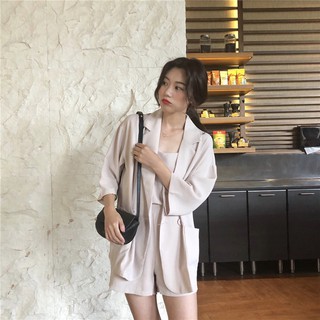 [ Hàng order ] Set vest ulzzang 3 món 2 màu ( Có ảnh thật 2 màu )