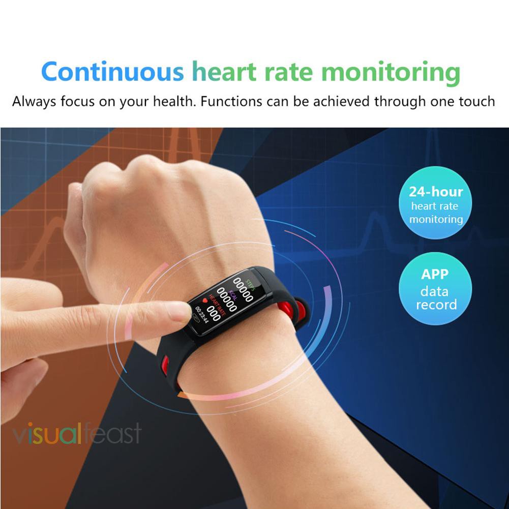 [sthouse]CD09 Bluetooth IP67 Waterproof Heart Rate Blood Pressure Monitor Smart Band-208239