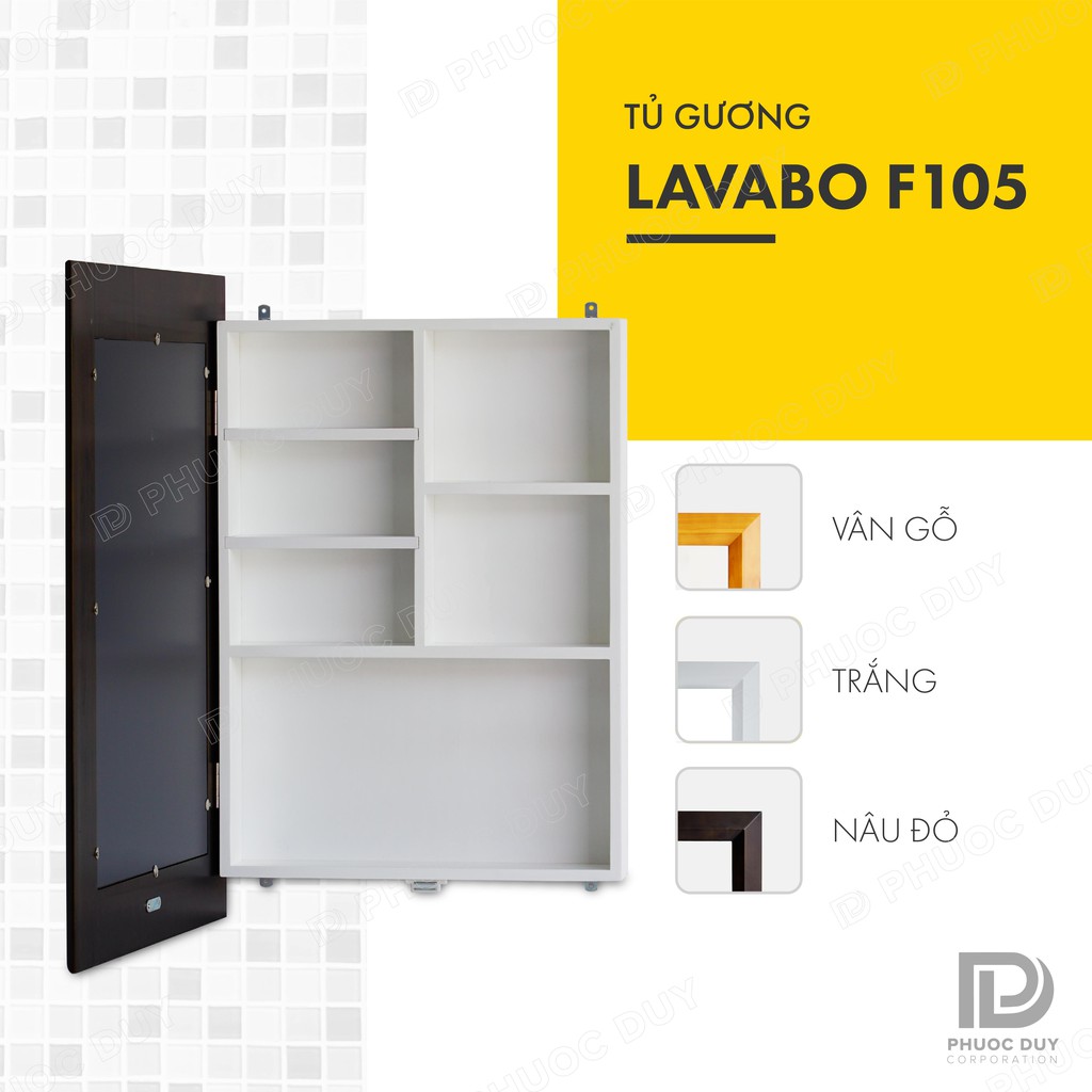 Tủ gương phòng tắm treo tường đa năng - Tủ gương Lavabo F105