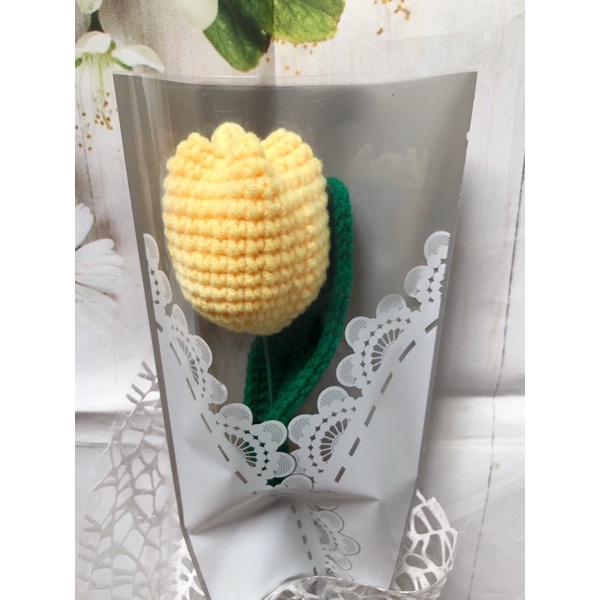 Hoa len tulip handmade
