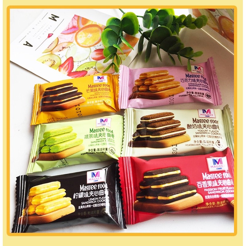 Bánh Quy Xốp Kẹp Kem Magree Food 6 vị