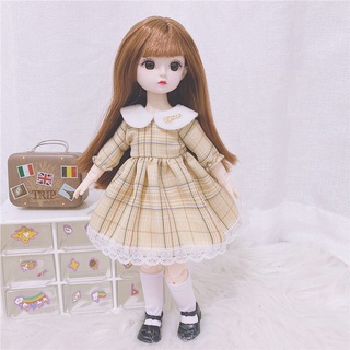 Búp bê Barbie mắt to 3D 30cm
