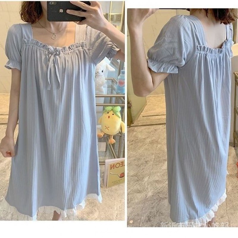 Đầm Ngủ Tay Ngắn Dáng Rộng Dễ Thương Dành Cho Nữ 404