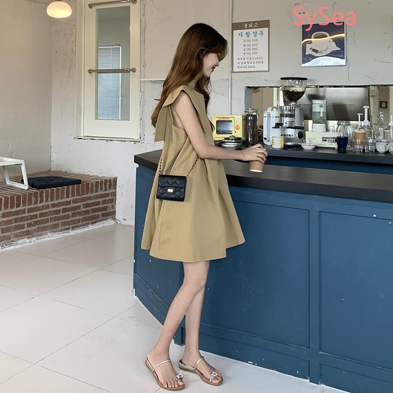Đầm không tay thời trang mùa hè phong cách vintage dành cho nữ