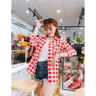 Áo sơ mi nữ sọc karo thời trang và cá tính