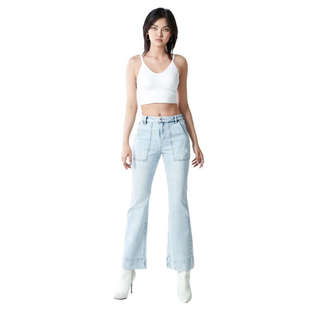 [Mã FAMALLT5 giảm 15% đơn 150k] Quần jeans nữ dáng loe - 220WD1084F3910 - V-SIXTYFOUR  ྇ ྇