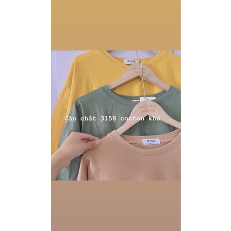 Áo thun trơn 3158 cotton khô