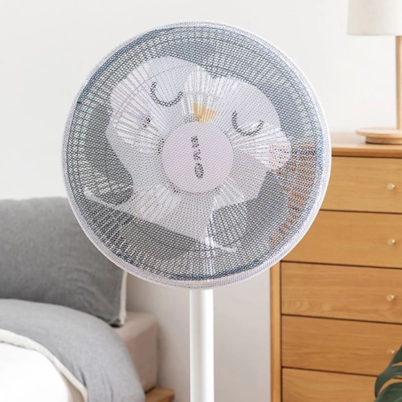 [ Có Dây Rút] Màn Lưới Bọc Quạt Họa Tiết Cute An Toàn Cho Bé